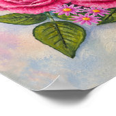 Rosen und Dahlien Poster (Ecke)