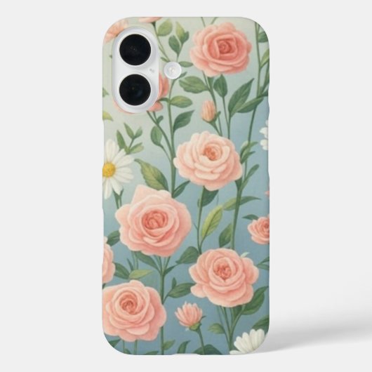 Rosen und Daisy-Blume Case-Mate iPhone Hülle (Rückseite)