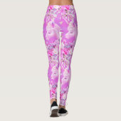 Rosen und Einhorn, rosa Leggings (Rückseite)