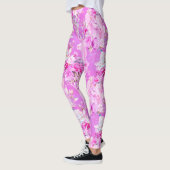 Rosen und Einhorn, rosa Leggings (Links)
