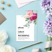 Rosen und Eukalyptus-Hochzeit Acryleinladungen (In Situ (Hochzeit))