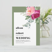 Rosen und Eukalyptusblütensaft Einladung (Stehend Vorderseite)
