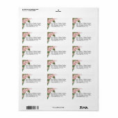 Rosen und Ferns Wedding Adressaufkleber (Vorne)