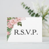 Rosen und Ferns Wedding RSVP (Stehend Vorderseite)
