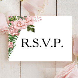 Rosen und Ferns Wedding RSVP Karte