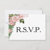 Rosen und Ferns Wedding RSVP Karte (Vorderseite)