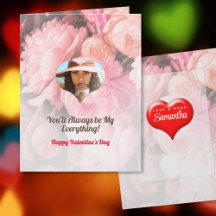 Rosen und Foto Einsetzen Herzkarte Valentine