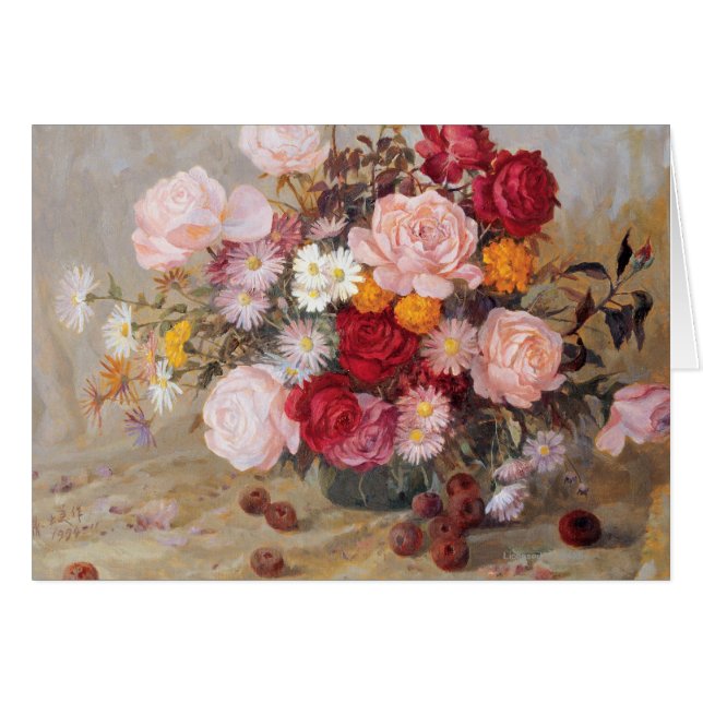 Rosen und Gänseblümchen (Vorderseite (Horizontal))