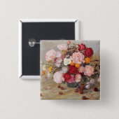 Rosen und Gänseblümchen Button (Vorne & Hinten)