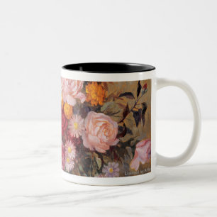 Rosen und Gänseblümchen Zweifarbige Tasse