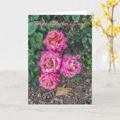 Rosen und Gartenhandschuh - Muttertag Karte (Gelbe Blume)