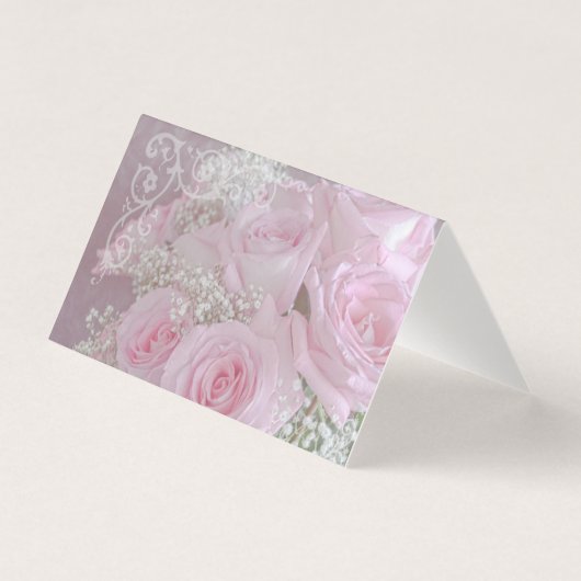 Rosen und Gipskräuter in weichrosa Farbe (Vorderseite)