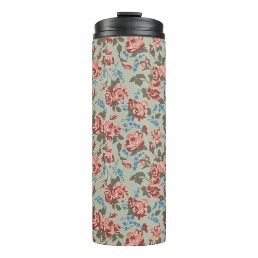 Rosen und Glockenblumen Thermosbecher (Vorderseite)
