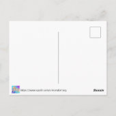 Rosen und Gold Glitzer Einhorn Postkarte (Rückseite)