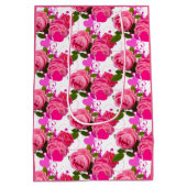 Rosen und Herz in Rosa Mittlere Geschenktüte (Rückseite)