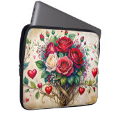 Rosen und Herzen Laptopschutzhülle (Vorne Rechts)