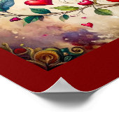 Rosen und Herzen Poster (Ecke)