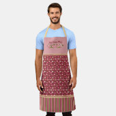 Rosen und Herzen rosa Schürze (Getragen)
