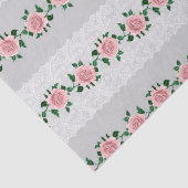 Rosen und Hochzeitsränder in Rosa Seidenpapier (Detail)