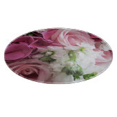 Rosen-und Hydrangeas-Glasschneiden-Brett Schneidebrett (Ecke)