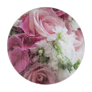 Rosen-und Hydrangeas-Glasschneiden-Brett Schneidebrett