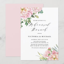 Rosen und Hydrangeas Probe Brunch Einladung