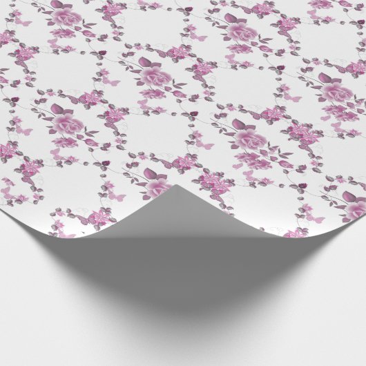 Rosen und Ivy Geschenkpapier (Ecke)