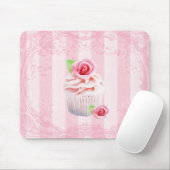 Rosen-und Kuchen-rosa Zuckerguss Mousepad (Mit Mouse)