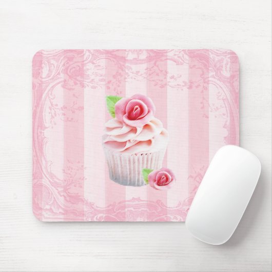 Rosen-und Kuchen-rosa Zuckerguss Mousepad (Mit Mouse)