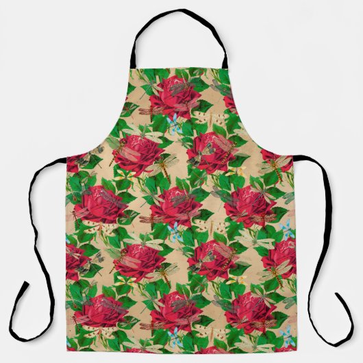 Rosen und Libellen (Design 16) Schürze (Vorderseite)