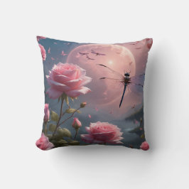Rosen und Libellen Kissen