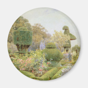 Rosen und Nelken von Elgood, Englischer Vintagegar Magnet