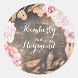 Rosen und Peonys Rose und Rose Rose Rose und Rosin Runder Aufkleber