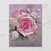 Rosen und Perlen Begleitkarte (Vorderseite)