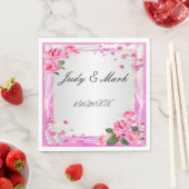 Rosen und Perlen Papier Napkins Serviette (Beispiel)