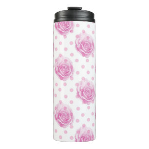 Rosen und Polka Thermosbecher