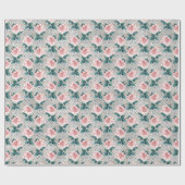 Rosen und Punkte in Rosa, rosa, rot Geschenkpapier (Flach)