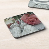 Rosen und Quasten-Untersetzer Getränkeuntersetzer (Linke Seite)