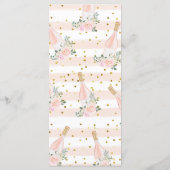 Rosen und Rose Brautparty Menükarte (Rückseite)