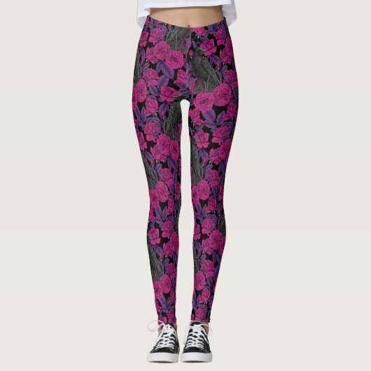 Rosen und Rosen Leggings (Vorderseite)