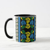 Rosen- und Schlösser-Blumenmuster Tasse (Links)