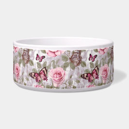 Rosen und Schmetterlinge Aquarell Napf