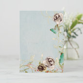 Rosen-und Schmetterlinge Einladung (Stehend Vorderseite)