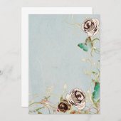 Rosen-und Schmetterlinge Einladung (Vorne/Hinten)