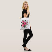 Rosen und Schmetterlinge, farbenfrohes Design, Tasche (Am Model)