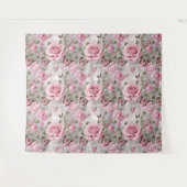 Rosen und Schmetterlinge Wasserfarbe Wandteppich (Vorderseite (Horizontal))