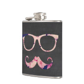 Rosen und Schnurrbart Flachmann (Links)