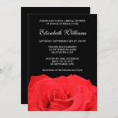 Rosen-und Schwarz-Brautparty Einladung (Vorne/Hinten)