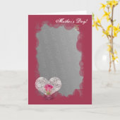 Rosen- und Spitzeherz! Karte (Gelbe Blume)