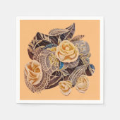 Rosen und Spitzen Serviette (Vorderseite)